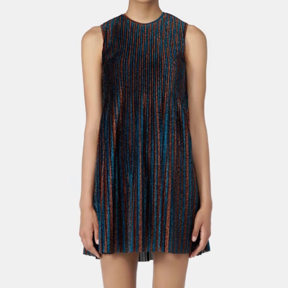 Golden Goose Astrid Mini Dress in pleated lurex Sz 36